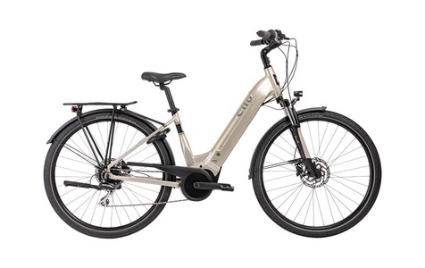 CILO, Cilo E-Bike »Cityliner CCL°02+ 45 cm, Champagne«, Mittelmotor 250 W, Cilo E-Bike »Cityliner CCL°02+ 45 cm, Champagne«, Mittelmotor 250 W