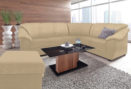 SIT&MORE, sit&more Ecksofa, sit&more Ecksofa »Savona L-Form«, wahlweise mit Bettfunktion, inklusive Federkern, frei im Raum stellbar