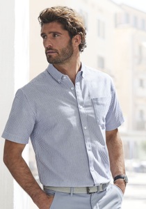 H.I.S, H.I.S Kurzarmhemd »Regular fit«, Oxfordhemd kurzarm mit Button-down-Kragen aus reiner Baumwolle, H.I.S Kurzarmhemd »Regular fit«, Oxfordhemd kurzarm mit Button-down-Kragen aus reiner Baumwolle
