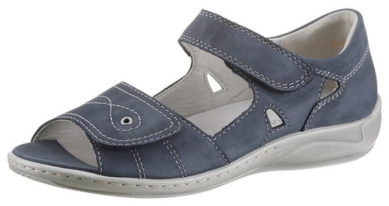 Waldläufer, Waldläufer Riemchensandale »HILENA«, mit Ziersteppung, H-Weite, Waldläufer Riemchensandale »HILENA«, Sommerschuh, Sandalette, Keilabsatz, mit Ziersteppung, H-Weite
