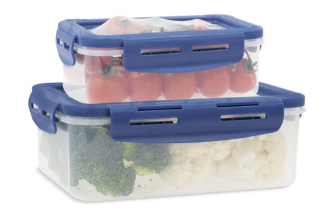MediaShop, Livington Flex&Fresh Frischhaltedosen 2er-Set, Fiskars Frischhaltedose »Livington Flex & Fresh Frischhaltedosen 2er-Set«, (Set, 2 tlg., 2)