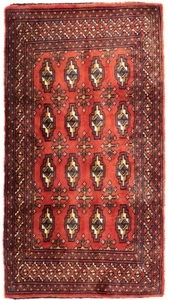 MorgenLand, morgenland Wollteppich »Turkaman Teppich handgeknüpft rot«, rechteckig, 8 mm Höhe, morgenland Wollteppich »Turkaman Teppich handgeknüpft rot«, rechteckig, 8 mm Höhe