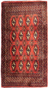 MorgenLand, morgenland Wollteppich »Turkaman Teppich handgeknüpft rot«, rechteckig, 8 mm Höhe, morgenland Wollteppich »Turkaman Teppich handgeknüpft rot«, rechteckig, 8 mm Höhe