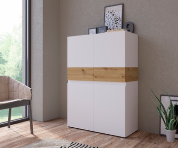 MY HOME, my home Highboard »Rimini«, Höhe 129 cm, 
