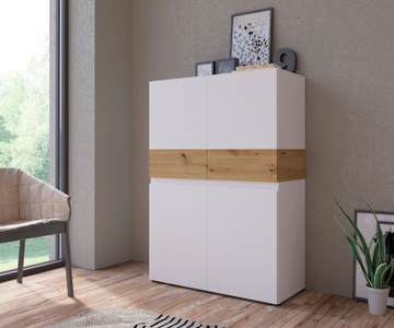MY HOME, my home Highboard »Rimini«, Höhe 129 cm, 