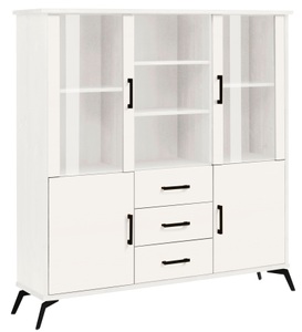 HOME AFFAIRE, Home affaire Highboard »Lisa«, mit Metallgriffen, Höhe 154 cm, Home affaire Highboard »Lisa«, mit Metallgriffen, Höhe 154 cm