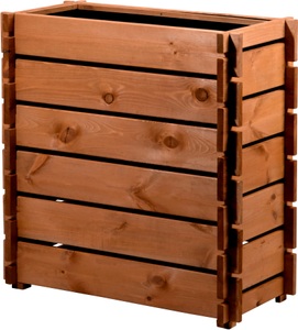 DOBAR, dobar Hochbeet, dobar Hochbeet, Stecksystem, aus FSC®-zertifiziertem Kiefernholz, wetterfest lasiert