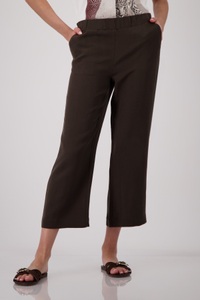 Monari, Monari 7/8-Hose "Hose Sarah Basic Leinen" Regular fit mit elastischem Bund