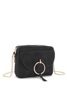 Lascana, LASCANA Umhängetasche, Minibag mit Kettenhenkel und Ring-Applikation VEGAN, 