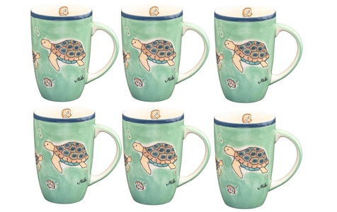 Mila, Mila Thermotasse »Ocean Love 500 ml«, (6 tlg.), Mila Thermotasse »Ocean Love 230 ml«, (6 tlg.)