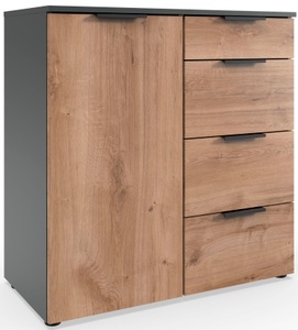 Fresh To Go Kombikommode »Level«, 1-türig mit 4 Schubladen, soft-close Funktion, 81cm breit, 84cm hoch