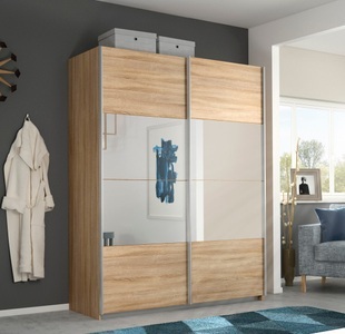rauch ORANGE, rauch ORANGE Schwebetürenschrank »Quadra«, mit Spiegelelementen, rauch Schwebetürenschrank »Quadra«, mit Spiegelelementen