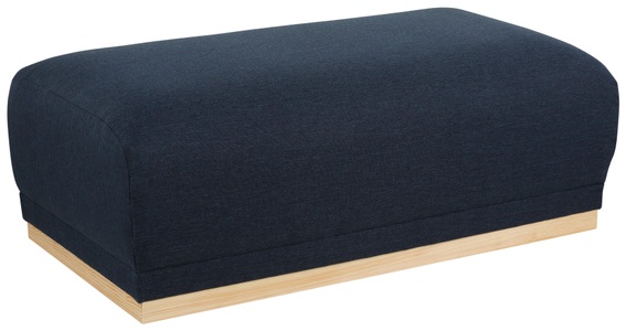 HOME AFFAIRE, Home affaire Hocker »Seeland«, mit sichtbarem Holzrahmen an der Unterseite, 