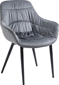 SalesFever Armlehnstuhl, Samt-Polyester, 2-fach gesteppt