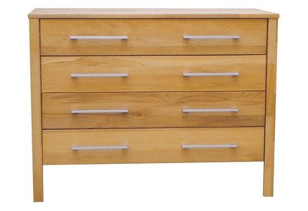 HOME AFFAIRE, Home affaire Schubkastenkommode »Modesty«, aus massiver Kernbuche, mit 4 Schubladen und Metallgriffen, Home affaire Schubkastenkommode »Modesty«, aus massiver Kernbuche, mit 4 Schubladen und Metallgriffen