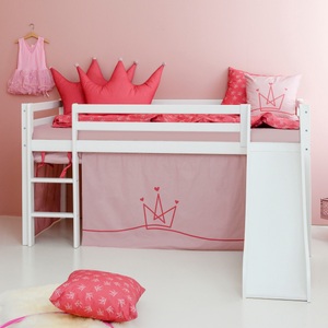 Hoppekids, Hoppekids Hochbett »«Princess»«, Rutsche & Vorhang Rosa und viel Auswahl, Hoppekids Hochbett »«Princess»«, Rutsche & Vorhang Rosa und viel Auswahl