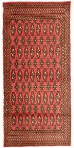 MorgenLand, morgenland Wollteppich »Turkaman Teppich handgeknüpft rot«, rechteckig, 8 mm Höhe, morgenland Wollteppich »Turkaman Teppich handgeknüpft rot«, rechteckig, 8 mm Höhe