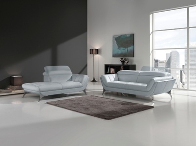 Egoitaliano, Egoitaliano Polstergarnitur »Sueli«, (Set), bestehend aus Sofa und Recamiere, Kopfteilverstellung, Bezug Leder, Egoitaliano Polstergarnitur »Sueli« Set, bestehend aus Sofa und Recamiere, Kopfteilverstellung, Bezug Leder