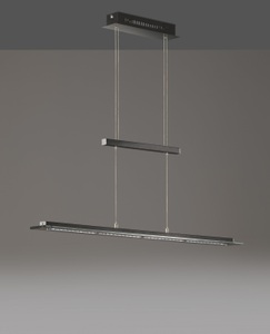 XXXLutz, XXXLutz Led-hängeleuchte 135/9/80-150 cm , 60457 , Schwarz, Chromfarben , Metall, Glas , 9x80-150x135 cm , satiniert , 003151064302, Fischer & Honsel LED-HÄNGELEUCHTE 135/9/80-150 cm , 60457 , Schwarz, Chromfarben , Metall, Glas , 9x80-150 cm , satiniert , höhenverstellbar, Farbtemperaturwechsler , 003151064302