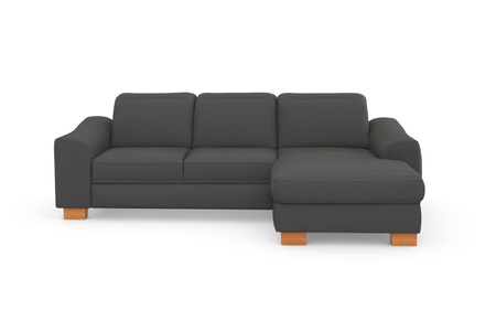 sit&more Ecksofa »Durness«, mit Federkern und hochwertigen Massivholzfüssen, wahlweise mit Kopfteilverstellung, Bettfunktion und Bettkasten oder mit Bettfunktion und Bettkasten