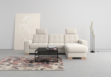 SIT&MORE, sit&more Ecksofa, wahlweise mit Bettfunktion und Bettkasten, sit&more Ecksofa »Quincy L-Form«, wahlweise mit Bettfunktion und Bettkasten
