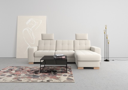 SIT&MORE, sit&more Ecksofa, wahlweise mit Bettfunktion und Bettkasten, sit&more Ecksofa »Quincy L-Form«, wahlweise mit Bettfunktion und Bettkasten