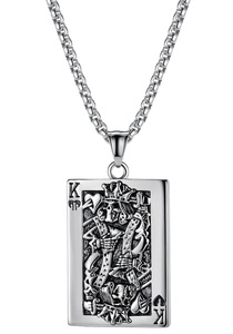 FIRETTI, Firetti Kette mit Anhänger »Schmuck Geschenk, Poker Skull«, zu Hoodie, Shirt, Jeans, Sneaker! Anlass Geburtstag Weihnachten, Firetti Kette mit Anhänger »Schmuck Geschenk Poker Skull«