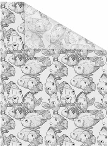 LICHTBLICK ORIGINAL, LICHTBLICK ORIGINAL Fensterfolie "Fische" 1 Stk. blickdicht strukturiert Klebepunkte selbstklebend, Sichtschutz