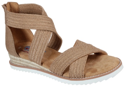Skechers, Skechers Sandale »DESERT KISS-«, mit Fersenreissverschluss, Skechers Sandale im Römerstyle natur