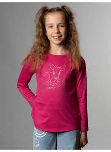 Trigema Sweatshirt »TRIGEMA Langarmshirt mit süssem Reh-Glitzer-Print«