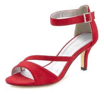 Lascana, LASCANA Sandalette, mit raffiniertem Riemchen und bequemer Absatzhöhe, LASCANA Sandalette »High-Heel-Sandalette, Riemchensandalette«, Sandalette, Sommerschuh mit Riemchen, bequeme Absatzhöhe VEGAN