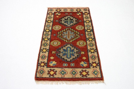 MorgenLand, morgenland Wollteppich »Kazak Teppich handgeknüpft rot«, rechteckig, 8 mm Höhe, morgenland Wollteppich »Kazak Teppich handgeknüpft rot«, rechteckig, 8 mm Höhe