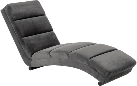 mutoni casual, Relaxliege Samt dunkelgrau, Relaxliege Samt dunkelgrau