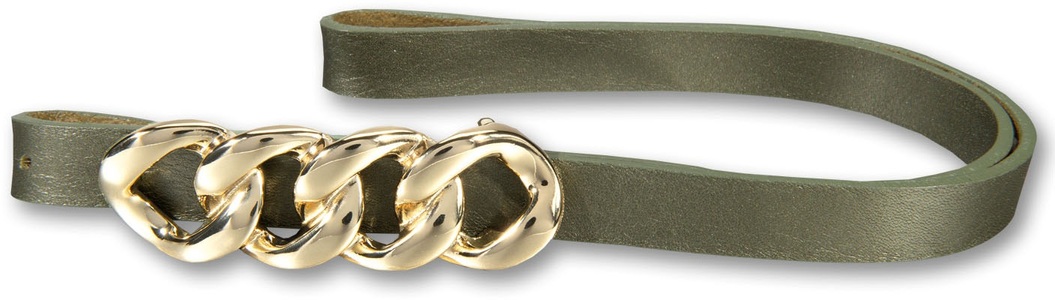 Silbergift, Silberfarbengift Koppelgürtel, Designschliesse mit auffallendem Schmuckeffekt, 