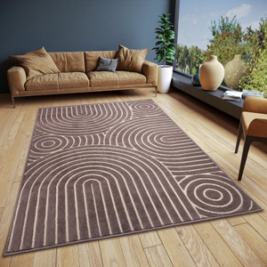 HANSE Home Teppich »Wave«, rechteckig, strapazierfähig, pflegeleicht, robust, Hoch-Tief Optik
