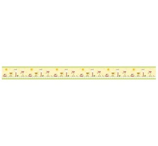 Wall-Art, Wall-Art Wandtattoo »Baby Bett Bordüre Storch Glück«, 