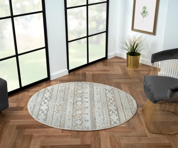Myflair Möbel & Accessoires Teppich »My Nomady«, rund, Kurzflor, Scandi-Design, besonders weich durch Microfaser