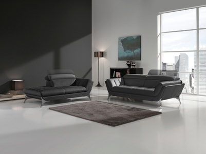 Egoitaliano, Egoitaliano Polstergarnitur »Sueli«, (Set), bestehend aus Sofa und Recamiere, Kopfteilverstellung, Bezug Leder, Egoitaliano Polstergarnitur »Sueli«, (Set), bestehend aus Sofa und Recamiere, Kopfteilverstellung, Bezug Leder