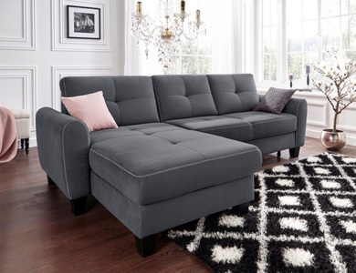 SIT&MORE, sit&more Ecksofa, sit&more Ecksofa »Varese L-Form«, mit Federkern, wahlweise mit Bettfunktion und Stauraum