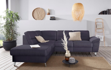 SIT&MORE, sit&more Ecksofa, sit&more Ecksofa »Sorano L-Form«, wahlweise mit Bettfunktion und Bettkasten