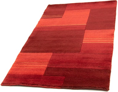 MorgenLand, morgenland Wollteppich »Nepal Teppich handgeknüpft rot«, rechteckig, 18 mm Höhe, 