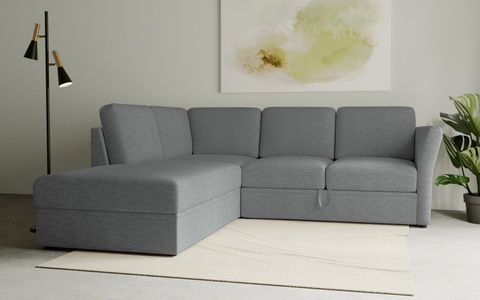 Home affaire Ecksofa »Lavars«, mit Bettfunktion und Stauraum, in zwei verschiedenen Bezugsqualitäten