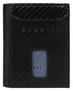 Bugatti, Secure Slim - RFID Kreditkartenhalter mit Wiener Münzfach Comet Schwarz, Secure Slim - RFID Kreditkartenhalter mit Wiener Münzfach Comet Schwarz