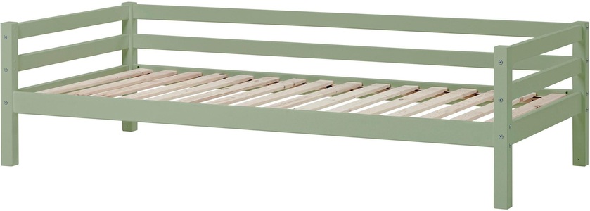Hoppekids, Jugendbett 90x200cm mit Rückenleiste, Hoppekids Basic My Color, Hoppekids - Kinderbett HS-DREAM - grün - Holz - 98/208/56 cm