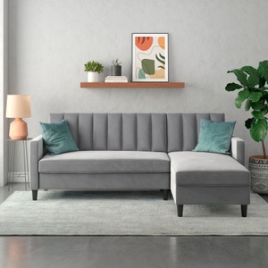 Dorel Home, Dorel Home Ecksofa mit Schlafffunktion, Recamiere mit Stauraum beidseitig montierbar, Rückenlehne 2-teilig und 3-fach verstellbar, Dorel Home Ecksofa »Celine, L-Form,« mit Bett-Funktion und Stauraum. Recamiere beidseitig montierbar