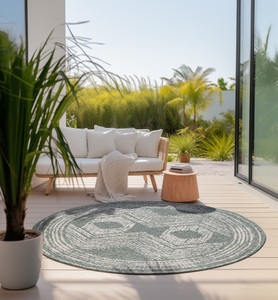 ELLE DECORATION, ELLE DECORATION Teppich »Merge, In- und Outdoor«, rund, Flachgewebe, In-& Outdoor, Modern, Wendeteppich, Balkon, Wohnzimmer, ELLE DECORATION Teppich »Merge Wendeteppich«, rund, 5 mm Höhe, Flachgewebe, In-& Outdoor, Modern, beidseitig, Balkon, Wohnzimmer