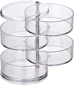 Wenko, WENKO Organizer »Tower«, Kosmetik, WENKO Badorganizer »Tower«, Kosmetik-Aufbewahrung mit 4 Fächern, transparent