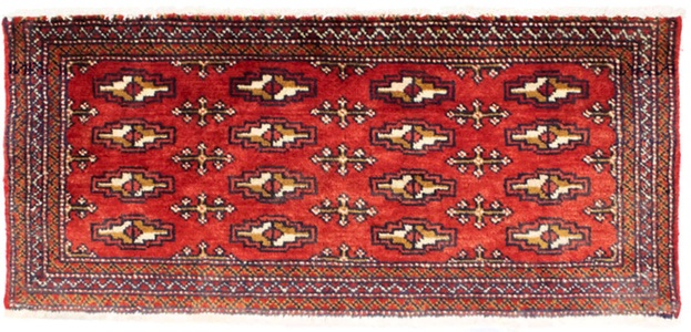 MorgenLand, morgenland Wollteppich »Turkaman Teppich handgeknüpft rot«, rechteckig, 8 mm Höhe, morgenland Wollteppich »Turkaman Teppich handgeknüpft rot«, rechteckig, 8 mm Höhe