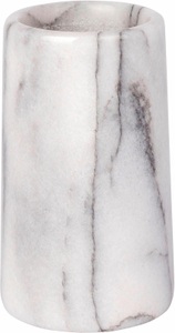 Wenko, Wenko - Zahnputzbecher Onyx Marmor - Weiss, WENKO Zahnputzbecher »Onyx«, Steinoptik