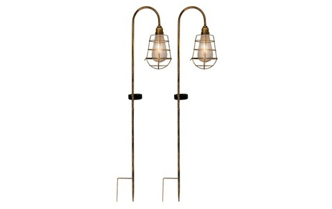 Näve, LED-Solarleuchte 4129502 im 2er-Set, NÄVE - Solarleuchte EARTH - 10.5/16/76.5 cm